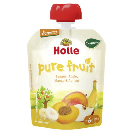 Smoothie BIO à la banane, pomme, mangue et abricot Holle 90 g