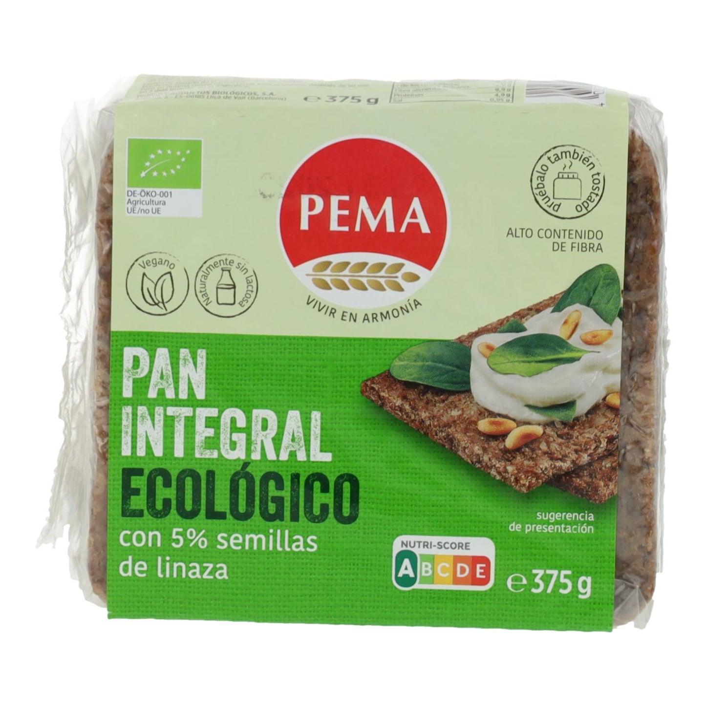 Pain de seigle Pema aux 5 % de graines de lin 375 g