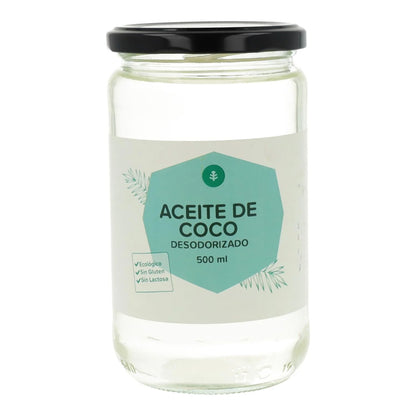 Lot de 6 bouteilles d'huile de coco désodorisée ECO Planeta Huerto 500 ml