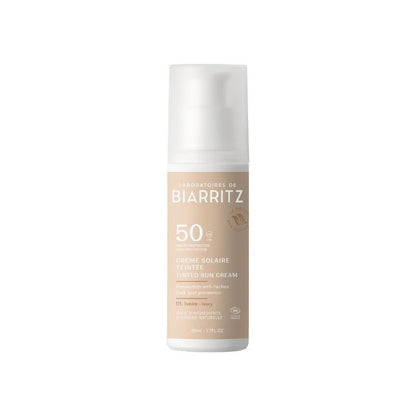 Krem do twarzy w kolorze kości słoniowej SPF 50 Biarritz
