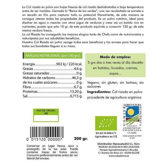 Kale - Chou frisé 200 g, Salud Viva