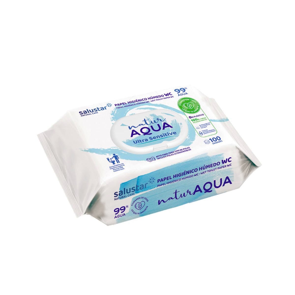 Wilgotny papier toaletowy Natur Aqua 100 szt.