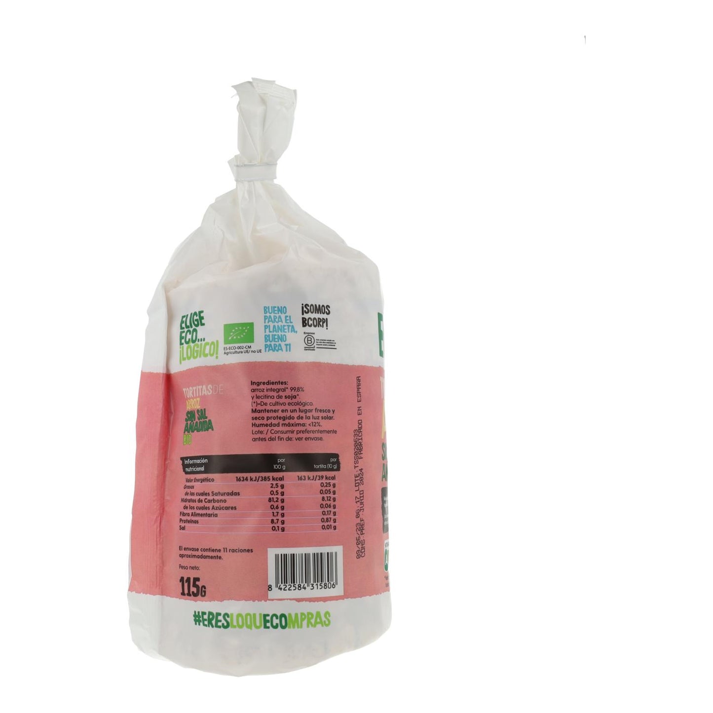 Galettes de riz sans sel ajouté Bio Ecocesta 15 g