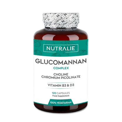 Nutralie Glucomannan z choliną + B3 + D3 Odchudzanie 120 kapsułek