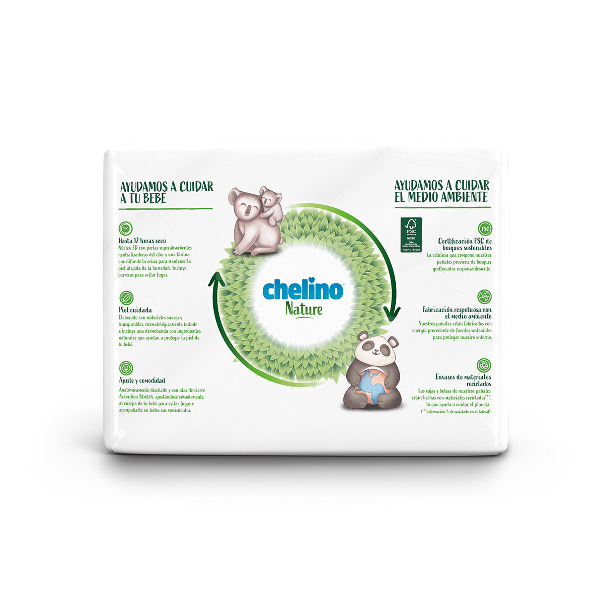 Confezione da 6 pannolini T4 9-15 kg Chelino Nature 34 pezzi