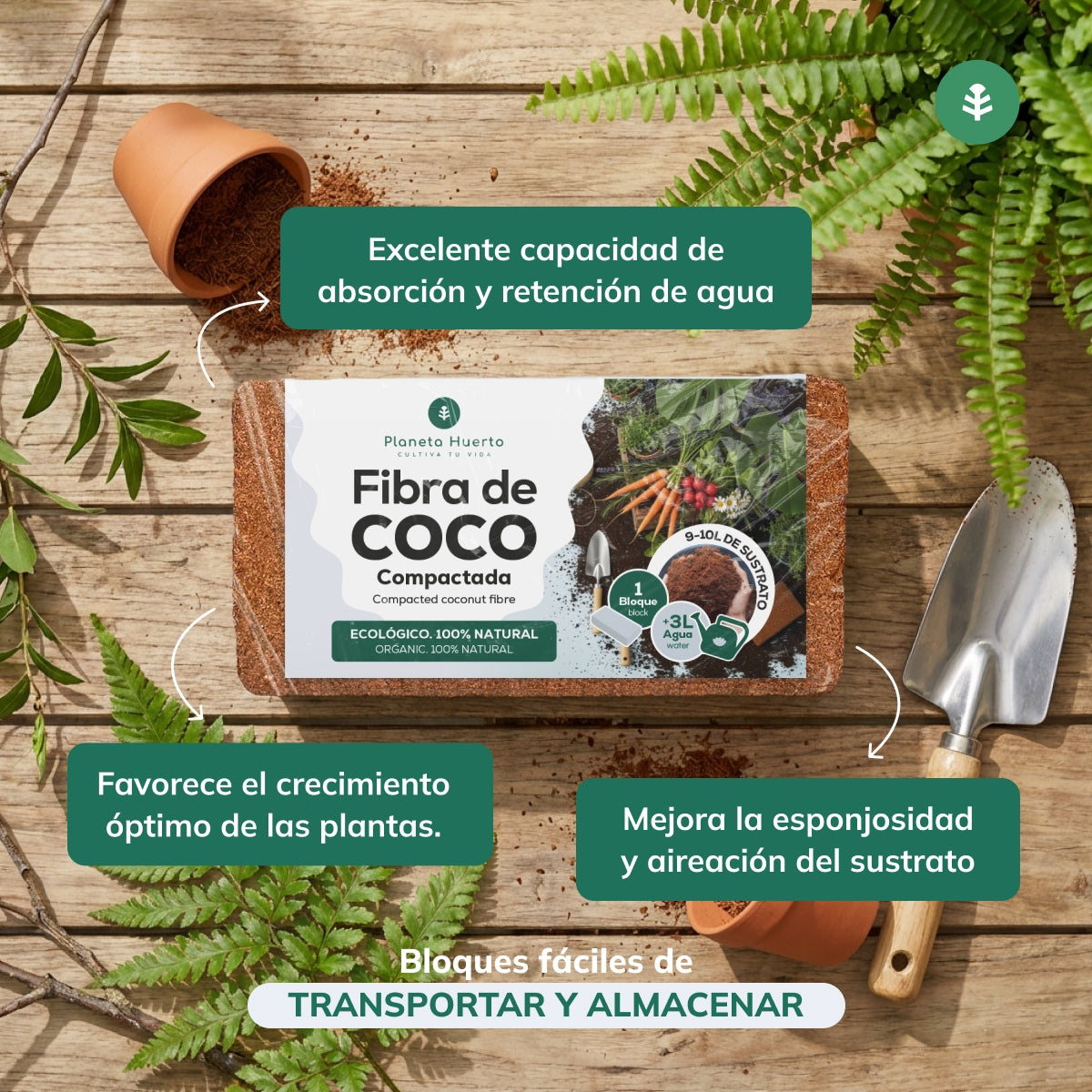 3xGarden Planet Coco Fibre Substrate Pack 9 liter