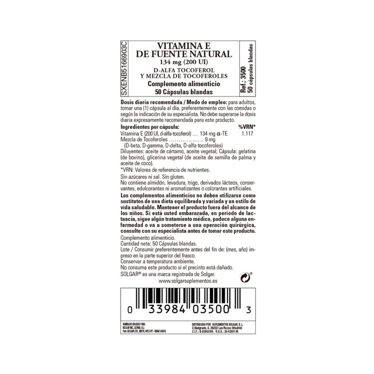 Vitamin E 200 IE 134 mg  50 Kapseln