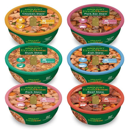 VARIETY PACK Fresh Home Stews Nassfutter für Hunde 6 x 280 g Arquivet