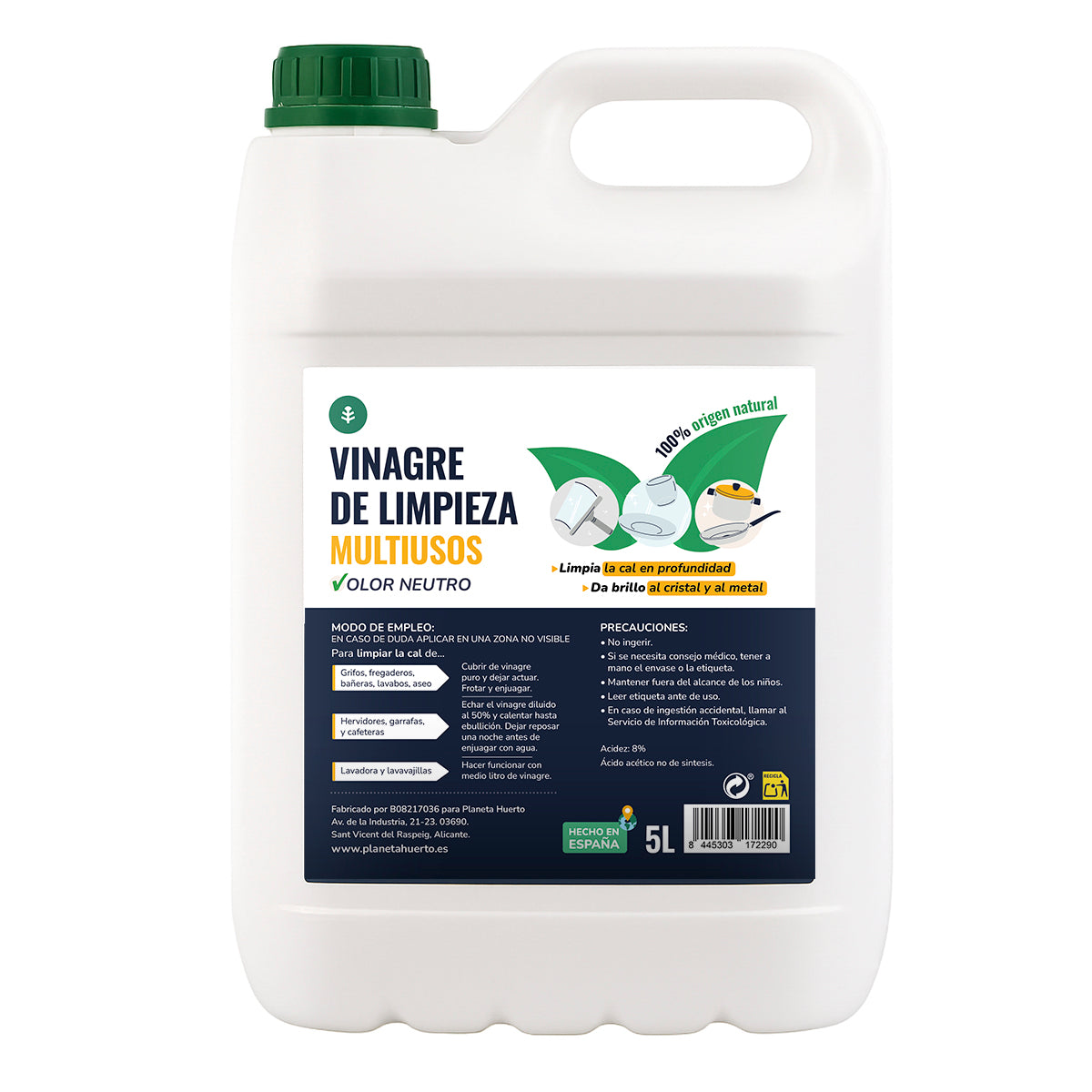Witte schoonmaakazijn 5L Planeta Huerto