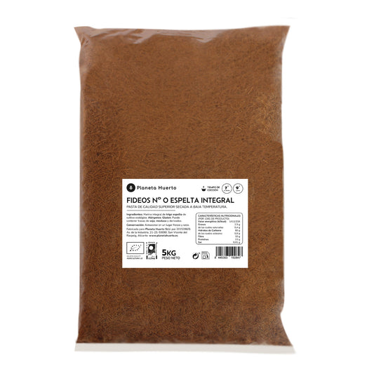 Noedels nr. 0 van volkoren spelt ECO Planeta Huerto 5 kg