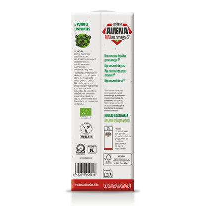 Bevanda biologica all'avena ricca di Omega 3, Soria Natural, 1 L