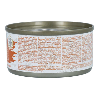 Confezione da 24 Kit Cat Lata Gravy - Tonno e salmone 70 g Cibo umido per gatti in salsa