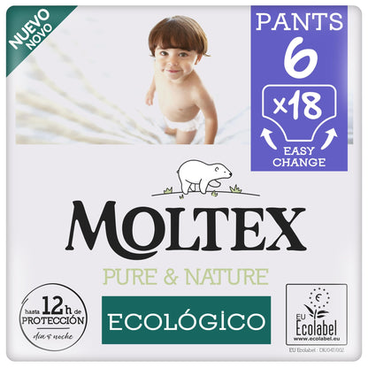 Moltex Pure & Nature T6 (+14 kg) Nappies, 18 pcs