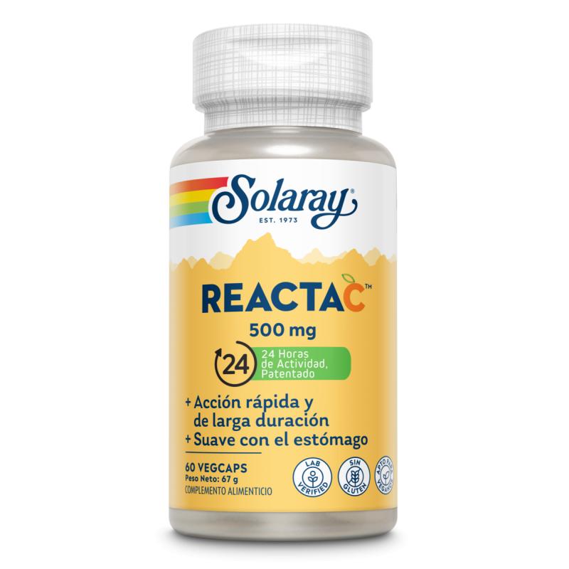 Reacta C 500 mg Solaray, 60 gélules