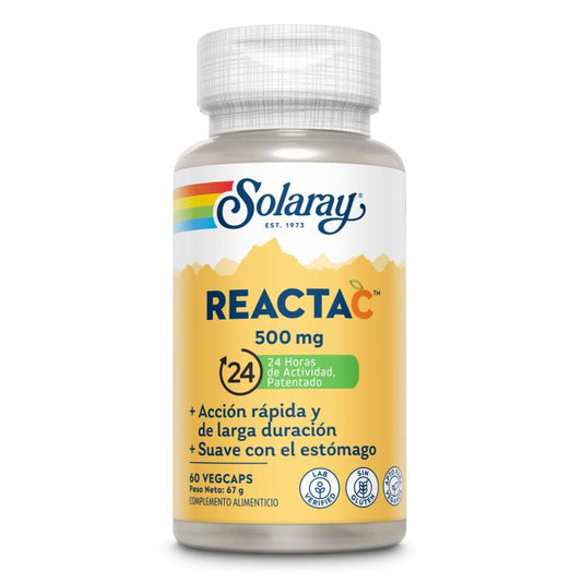 Reacta C 500 mg Solaray, 60 gélules
