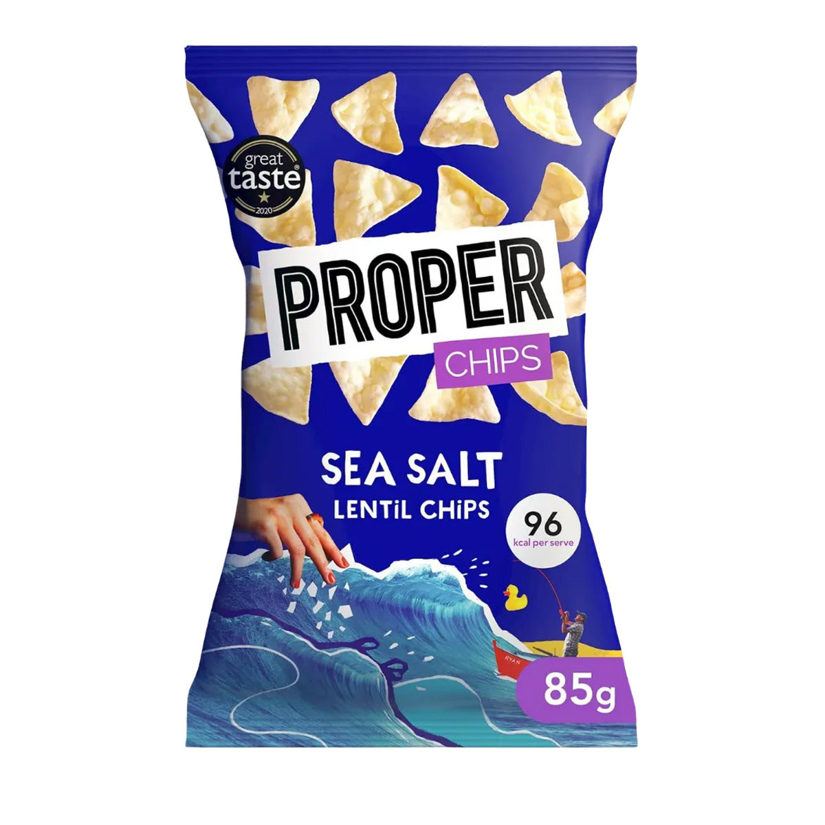 Nachos z soczewicy z solą morską Proper 85 g