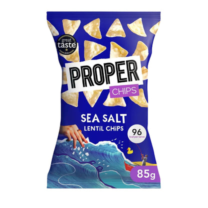 Nachos z soczewicy z solą morską Proper 85 g