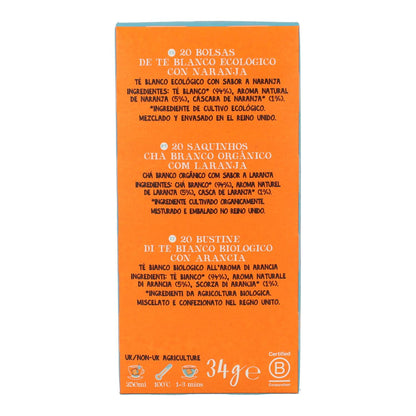 Thé blanc bio à l'orange, 20 sachets 