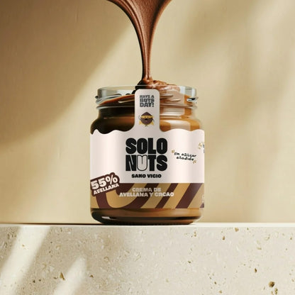 Crème de cacao et noisette 55 % Solo Nuts 200 g