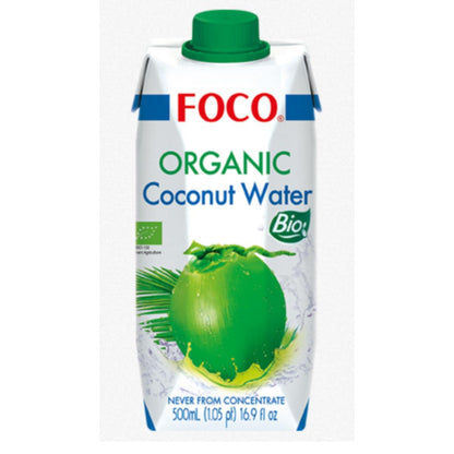 Acqua di cocco pura, 100% naturale Foco 500 ml
