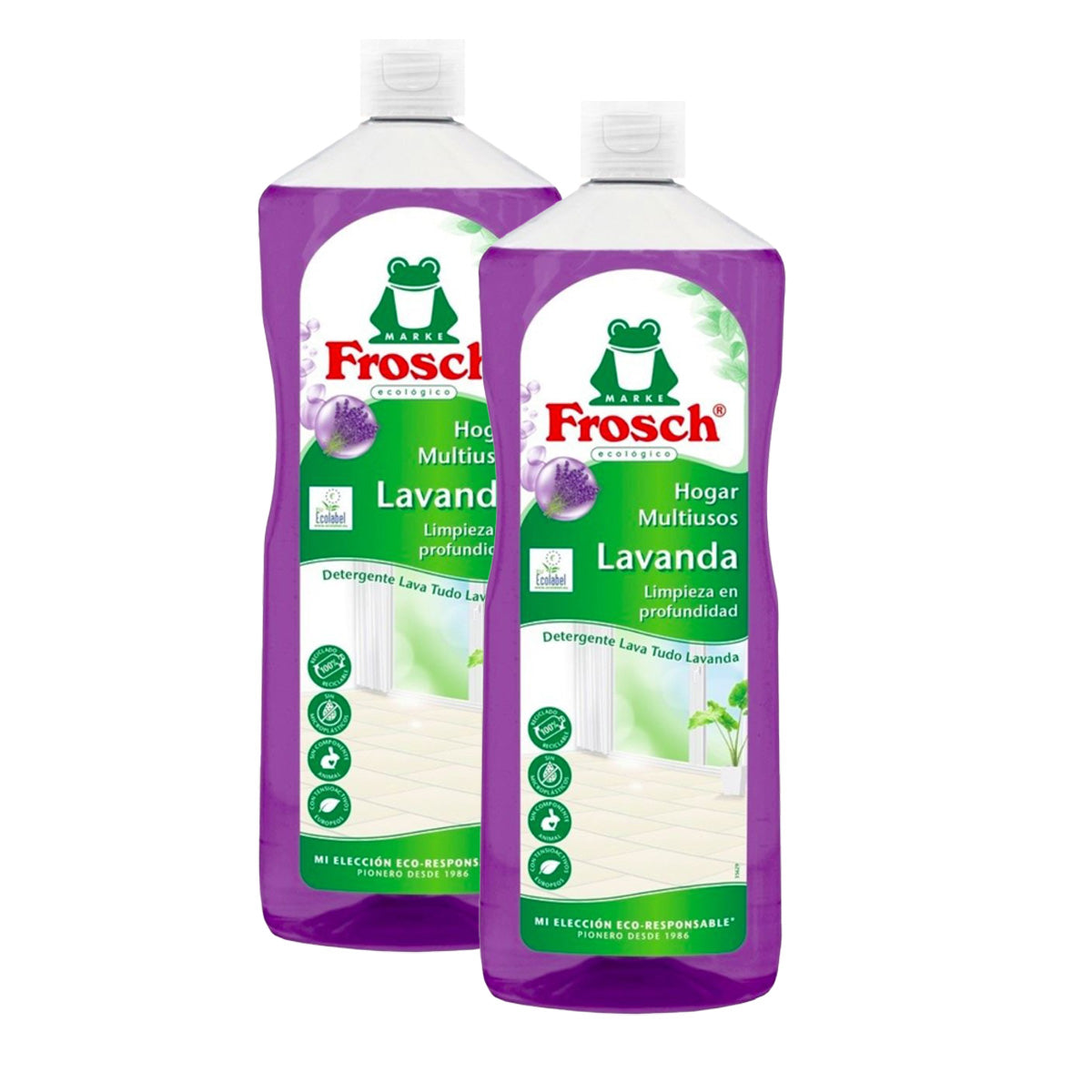 Lot de 2 nettoyants ménagers multi-usages Frosch à la lavande, 1 L