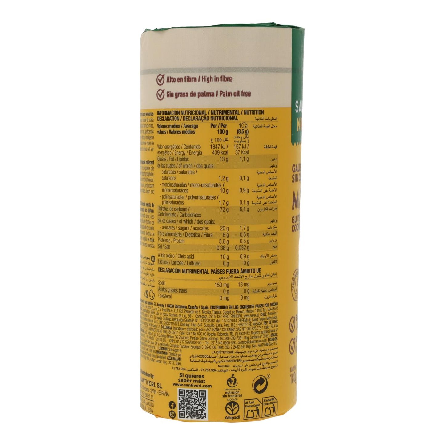 Biscotti María senza glutine Santiveri Noglut 180 g