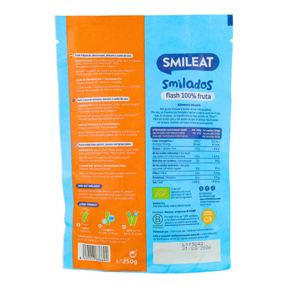 SMILADO ekologisk aprikos- och banan, barnglass 100 % frukt SMILEAT