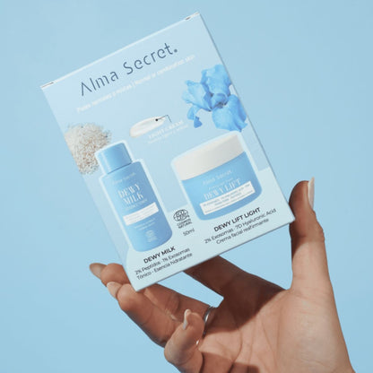 Cofre Crema día dewy lift "Light" piel normal-mixta 50 ml + Mini tónico dewy milk 50 ml