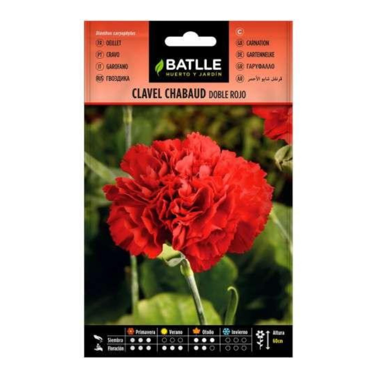Semillas de Clavel doble rojo Batlle