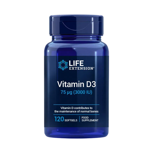 Vitamin D3 3,000 IU, Life Extension 120 softgels