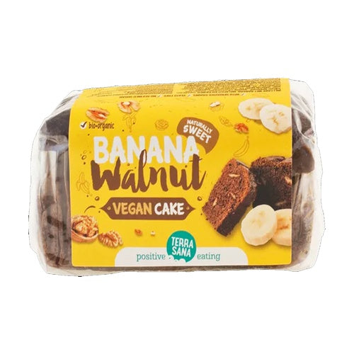 Veganistisch bananen- en walnootcake 350 g Terrasana