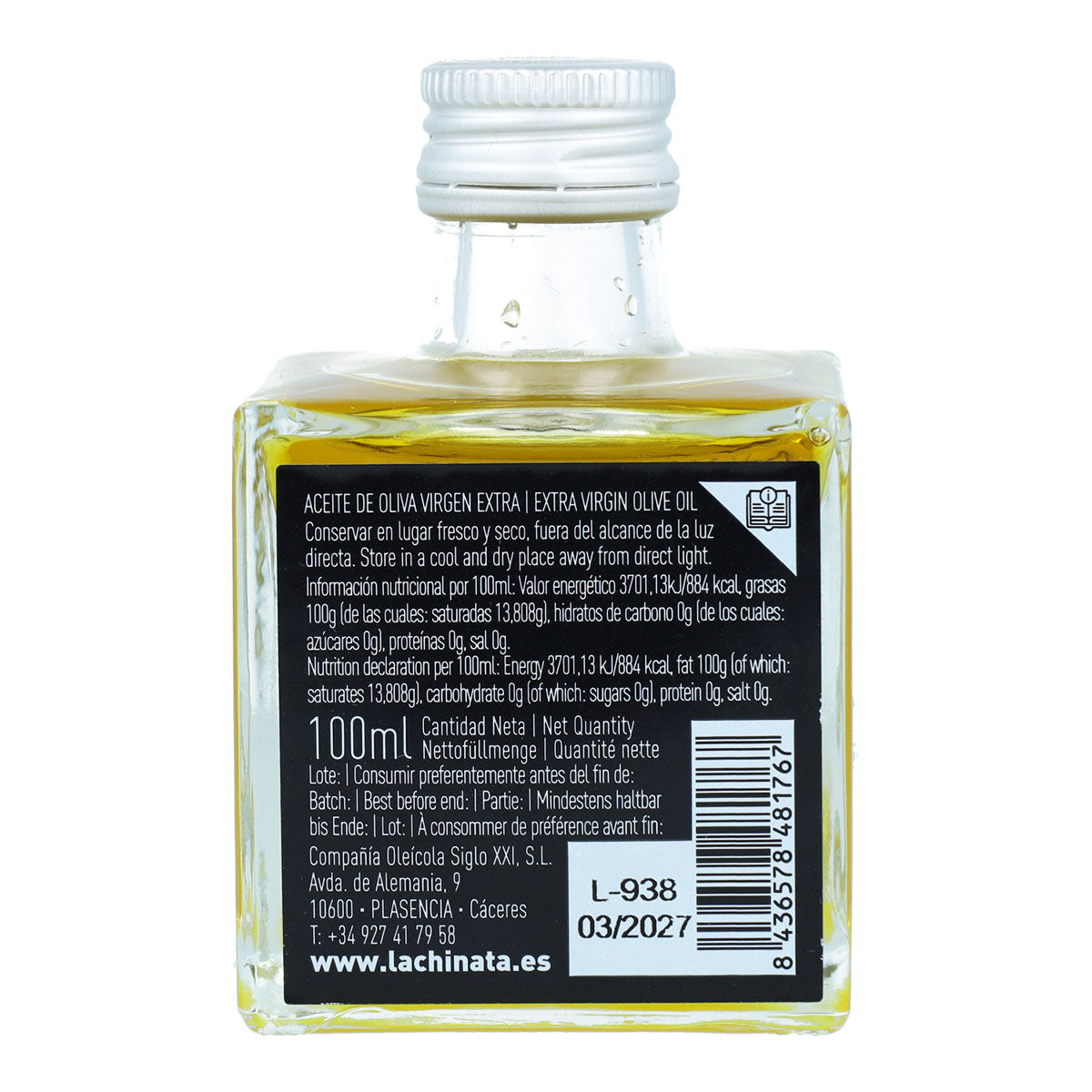 Oliwa z oliwek extra virgin, butelka kwadratowa 100 ml