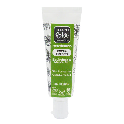 Extra Fresh Toothpaste 25 ml Echinacea & Mint Organic Fluoride-Free NaturaBIO