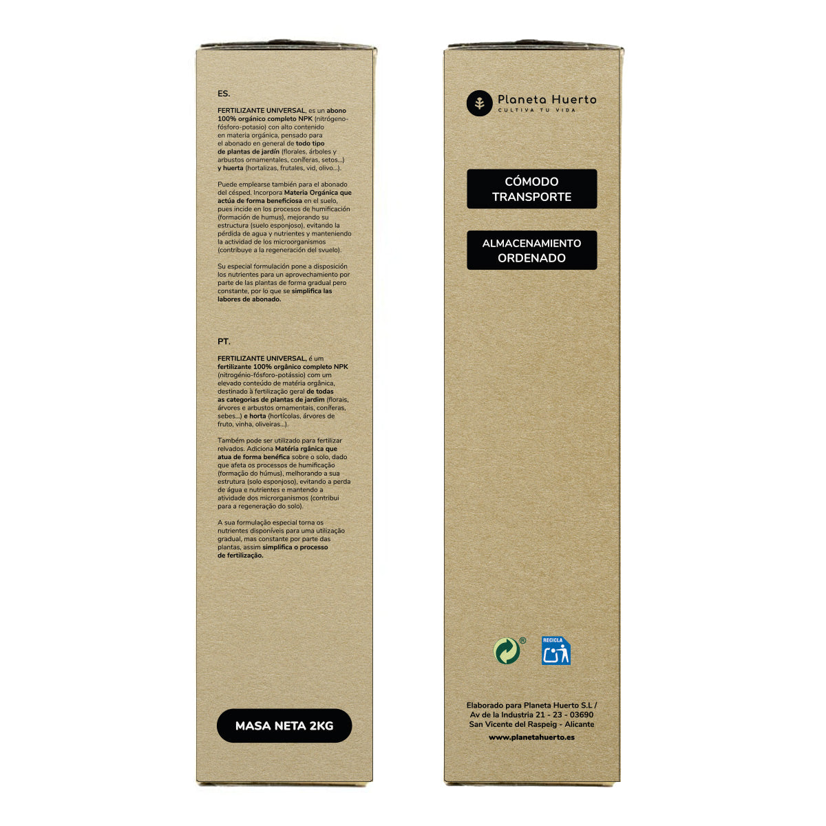 ECO Universal Fertiliser Planet Garden 2 Kg