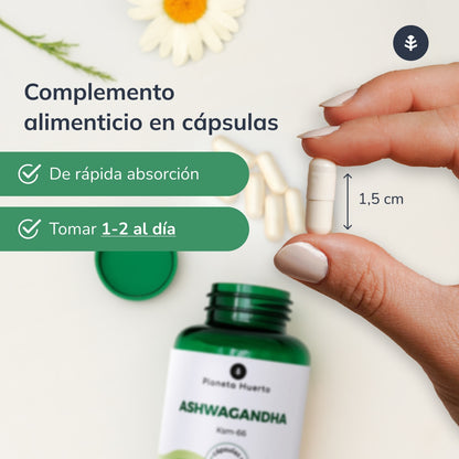 Confezione da 2 Ashwagandha KSM-66 Planeta Huerto 60 capsule