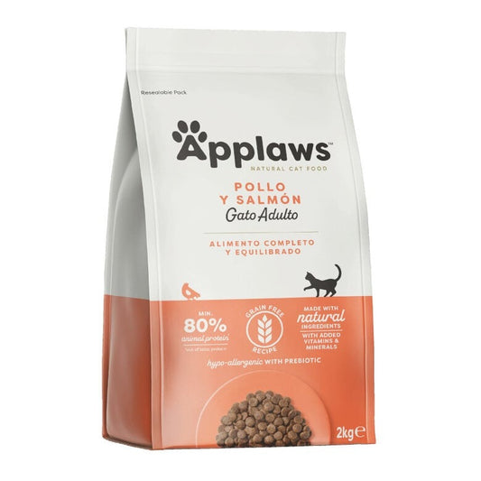 Applaws Cat Dry Adult Huhn und Lachs 2 kg Getreidefreies Naturfutter für Katzen