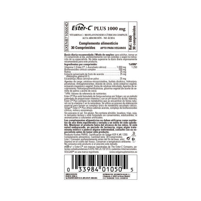 Ester C plus Vitamine C, 30 comprimés de 1000 mg