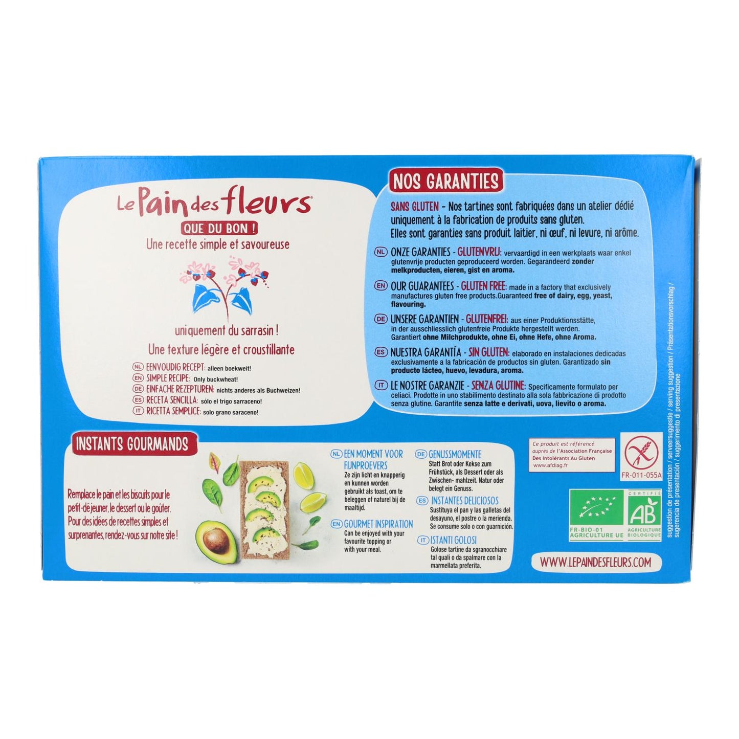 Craquelins croustillants au sarrasin grillé, sans sel, sans gluten, bio, Le Pain de Fleurs, 300 g