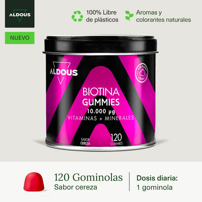 Bonbons gélifiés à la biotine Aldous 120 gummies