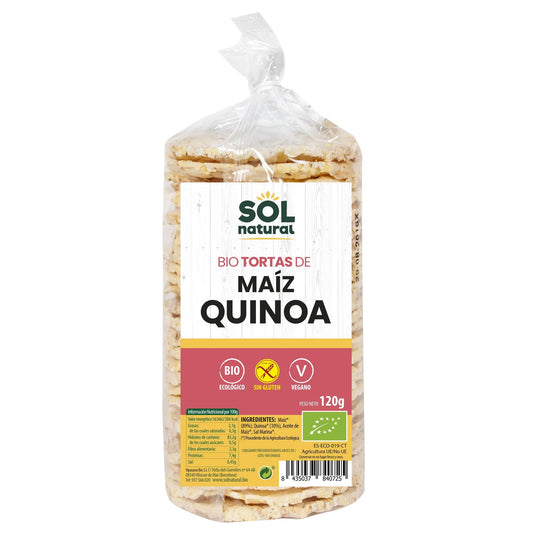 Glutenfria majspannkakor med quinoa Bio Sol Natural 120 g