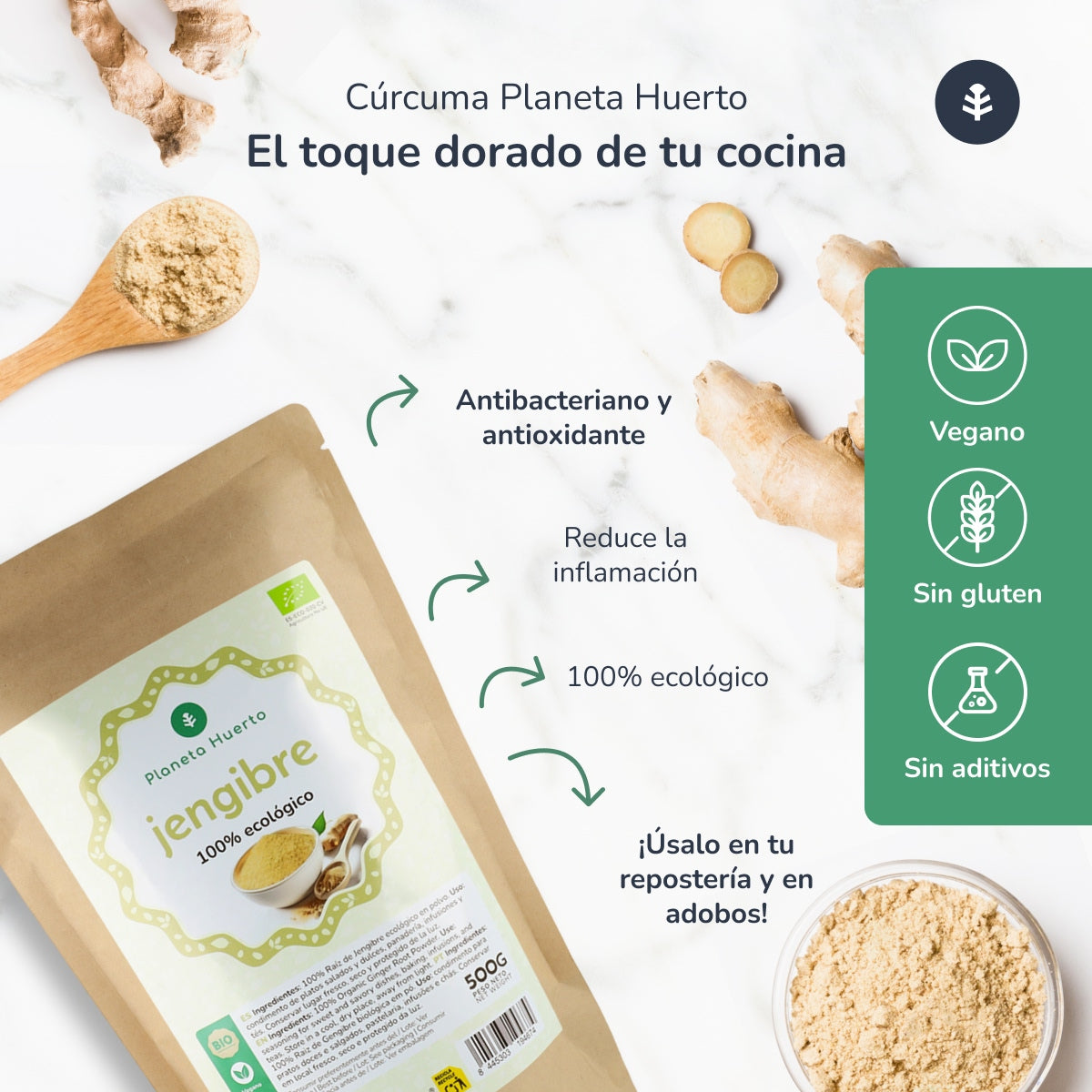 Ingwerpulver ECO Planeta Huerto 500 g