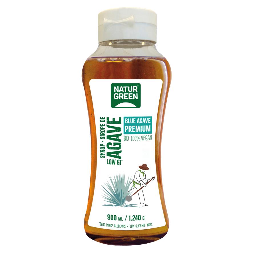 Lot de 2 bouteilles de sirop d'agave Premium Naturgreen 2 bouteilles de 900 g
