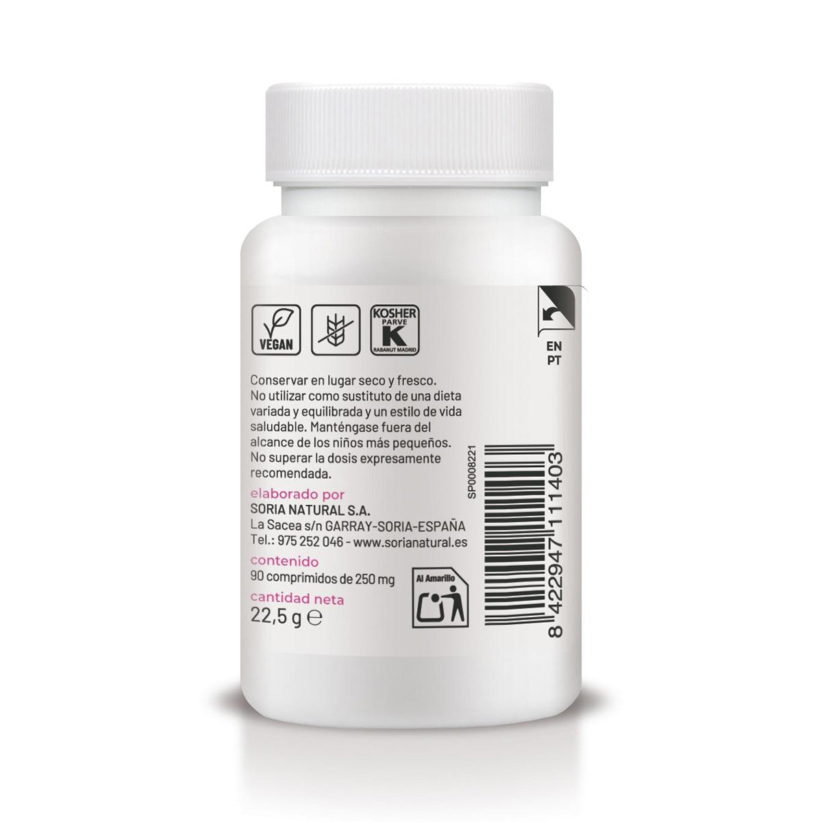 Folsäure mit verzögerter Freisetzung, Soria Natural, 90 Tabletten