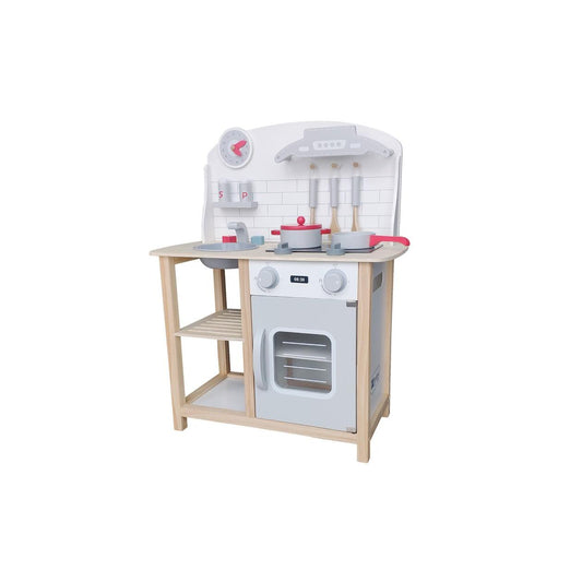 Grå träleksakskök Andreu Toys