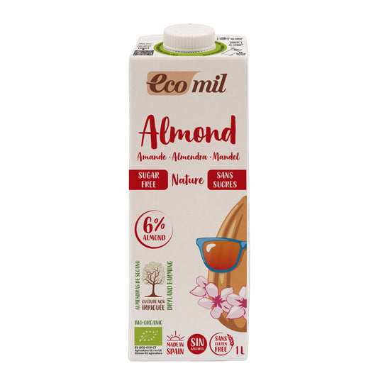 Napój roślinny z naturalnych migdałów bez cukru BIO Ecomil 1 l