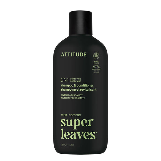 Super Leaves 2-in-1-Shampoo und Conditioner Bergamotte und Matcha 415 ml