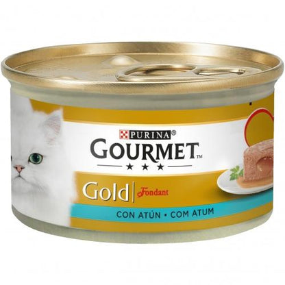 Confezione da 24 x GOURMET GOLD Doppio Piacere Pesce dell'Oceano & Spinaci Cibo umido 85 g
