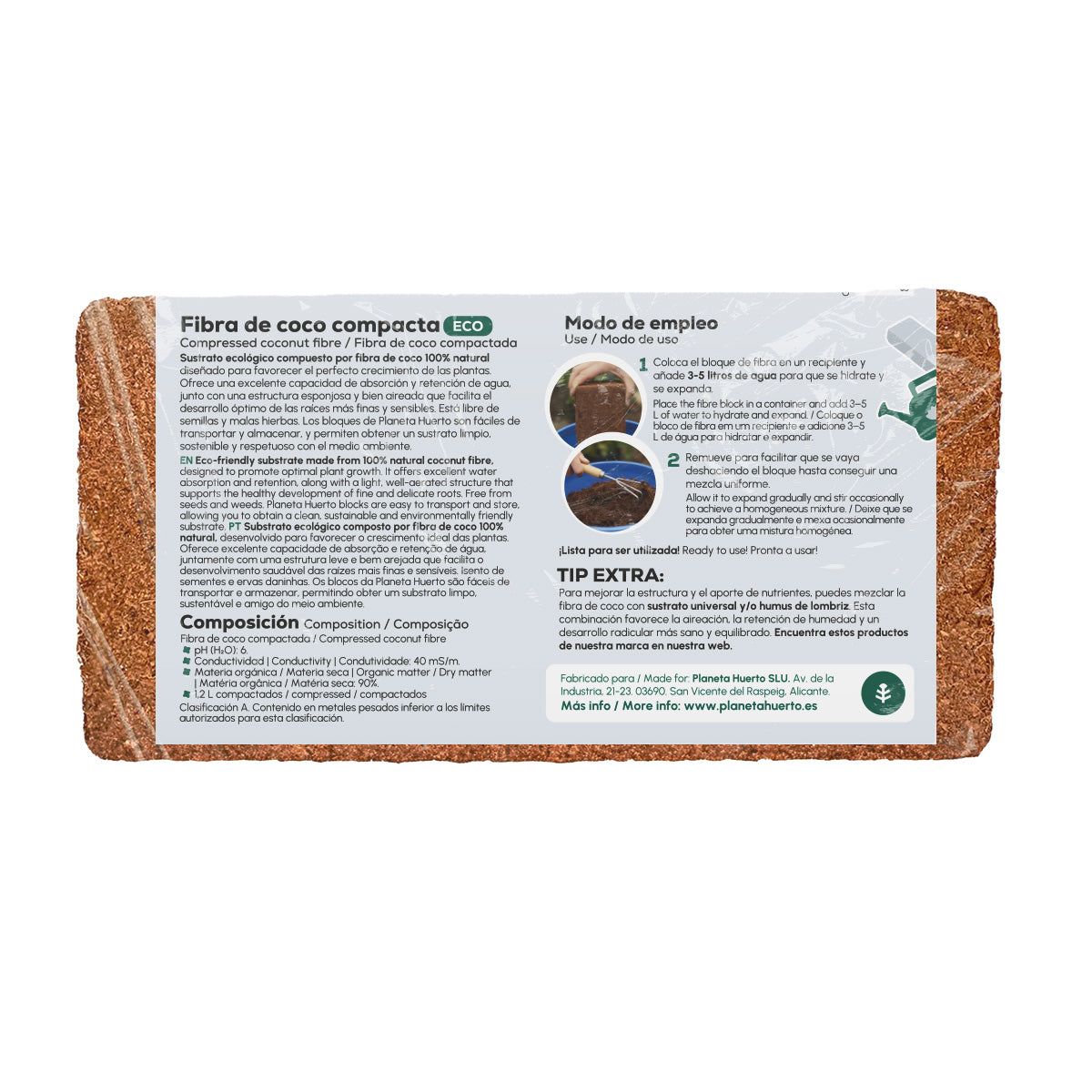 3xGarden Planet Coco Fibre Substrate Pack 9 liter