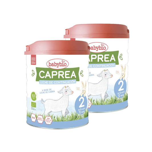 Pack 2x Lait de chèvre Caprea 2 (6 à 12 mois) biologique 800 g. Babybio