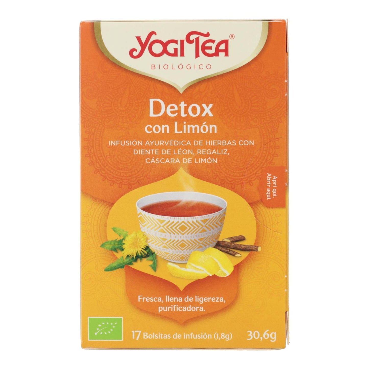 Thé Yogi Bio Détox au citron, 17 sachets